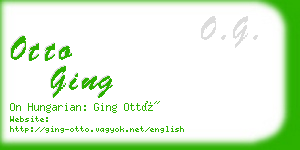 otto ging business card